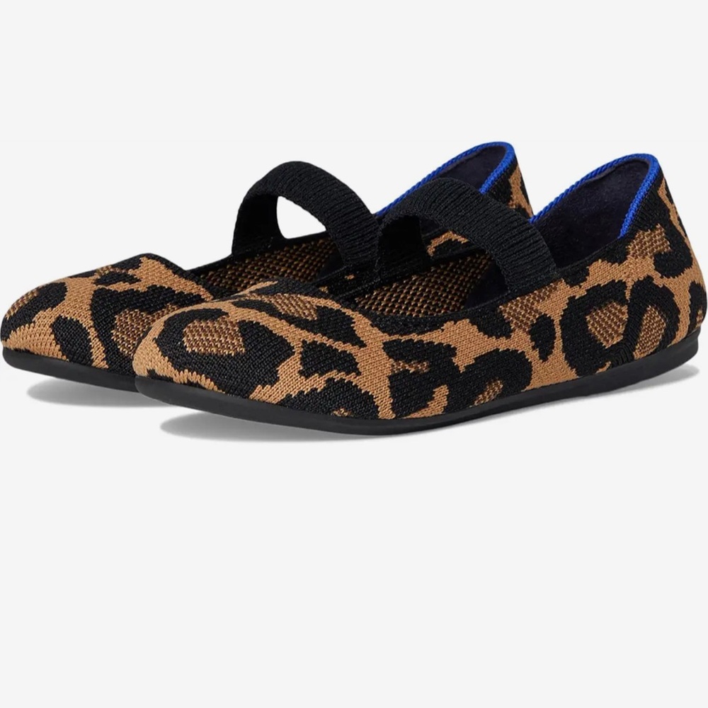 Rothy’s Girls Leopard Mary Jane Size 8 - New!